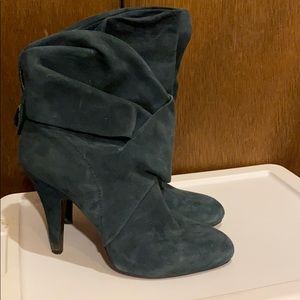 Green ankle booties